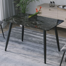 (Crimea Shinny) 120cm Modern 4 Seater Ceramic Rectangle Shape Top Kitchen & Dining Room Table