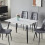 URBN Living (Gloss White) 120cm Modern 4 Seater Ceramic Rectangle Shape Top Kitchen & Dining Room Table 3