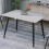 URBN Living (Gloss White) 120cm Modern 4 Seater Ceramic Rectangle Shape Top Kitchen & Dining Room Table 4