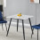 URBN Living (White Matt) 80cm Modern 4 Seater Ceramic Square Shape Top Kitchen & Dining Room Table 5