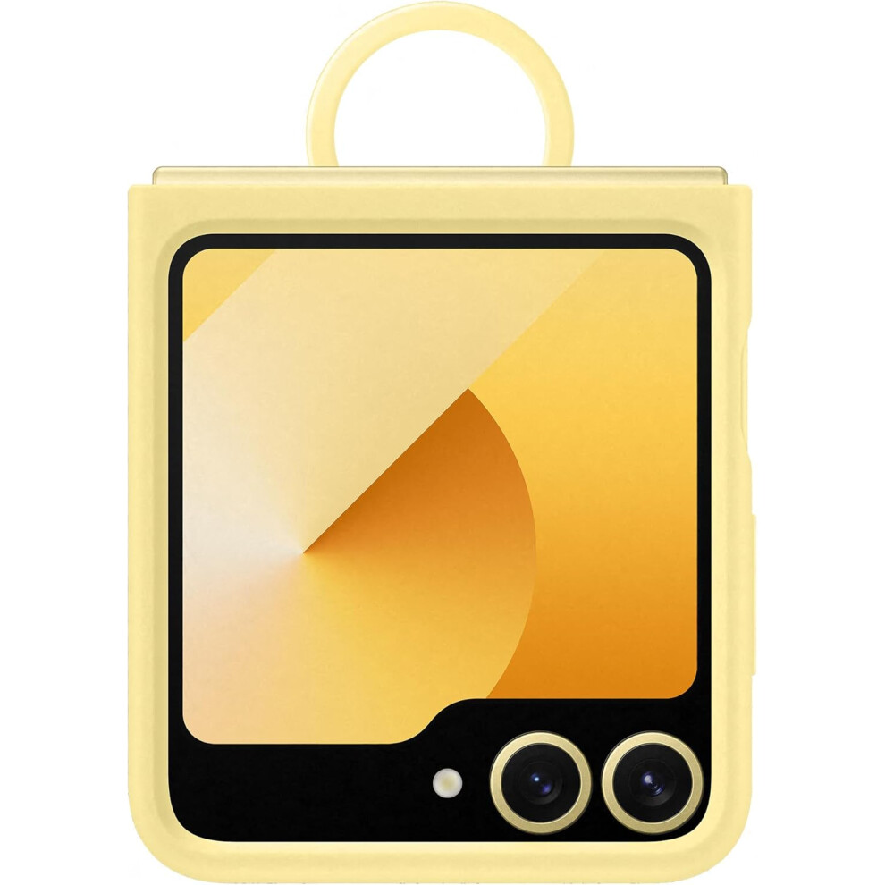 Samsung Galaxy Z Flip 6 Silicone Case with Ring Yellow -EF-PF741TYEGWW