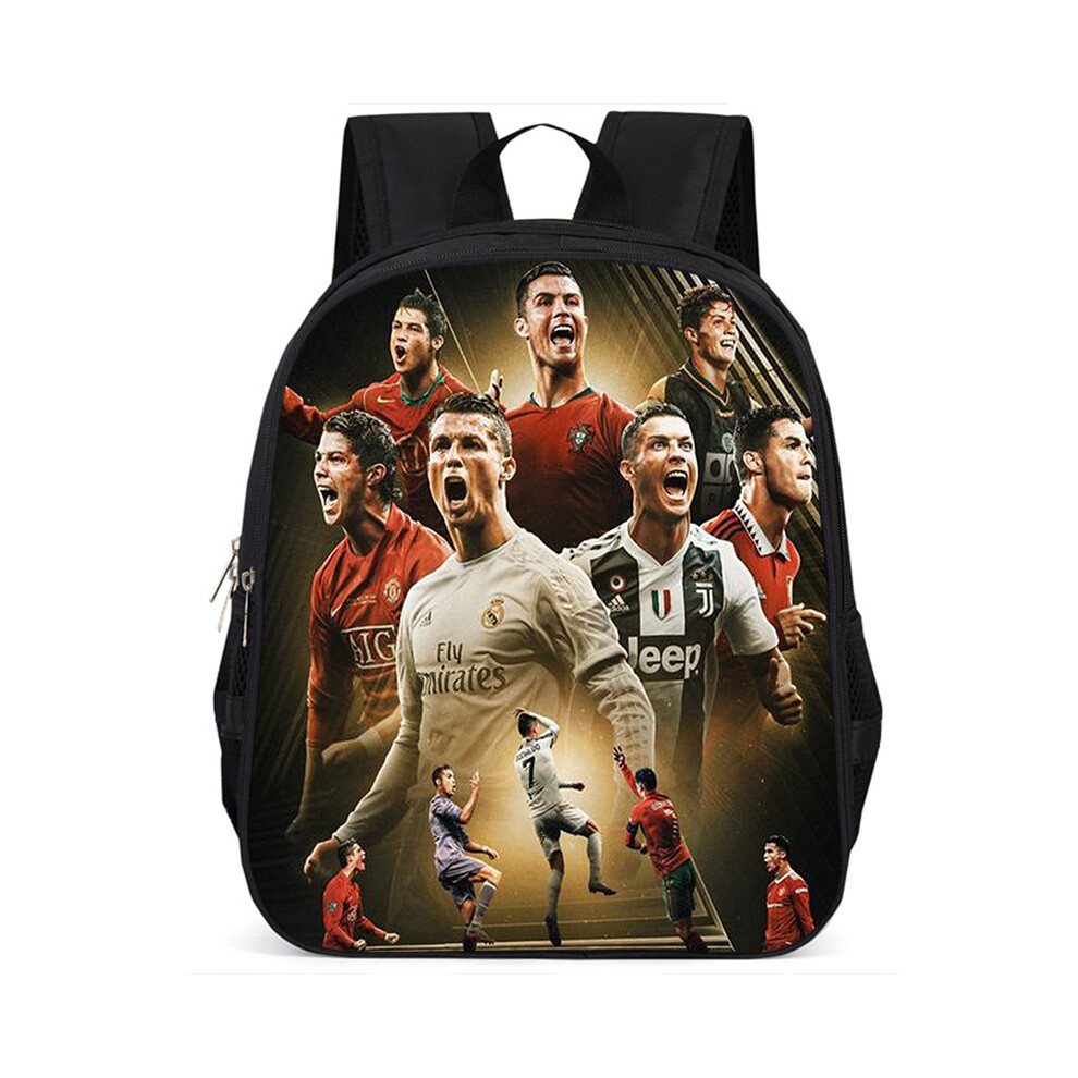 Rywolt (Style S) Cristiano 15 Ronaldo Inch School Backpack For Children Lightweight Large Capacity