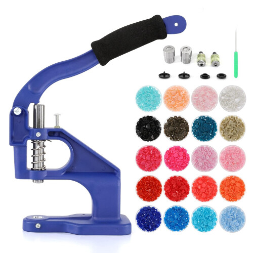 OPENED BOX - NEVER USED Dyna-Living Hand Snap Press Grommet Machine with 4 Pcs T5