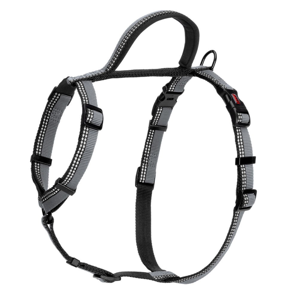 (Small- Chest: 43cm-60cm, Black) Halti Walking Two Tone Dog Harness