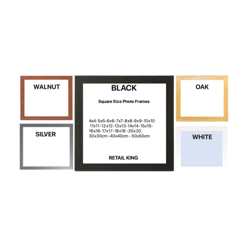 (Black, 25 x 25 cm ) Square Photo Frame - Picture Frames - Poster Frame 2