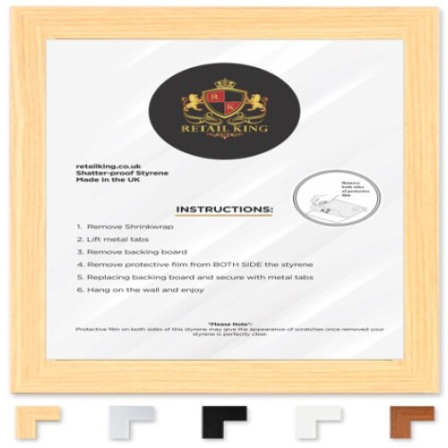 (Oak, 10 x 10 cm ) Square Photo Frame - Picture Frames - Poster Frame