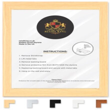 (Oak, 15 x 15 cm) Square Photo Frame - Picture Frames - Poster Frame