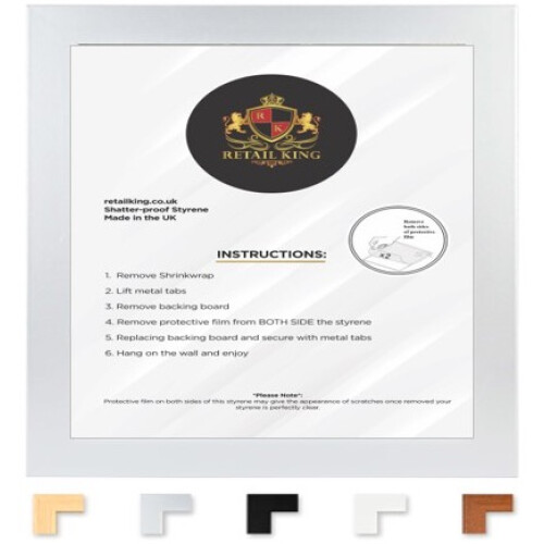 (Silver, 50 x 50 cm) Square Photo Frame - Picture Frames - Poster Frame