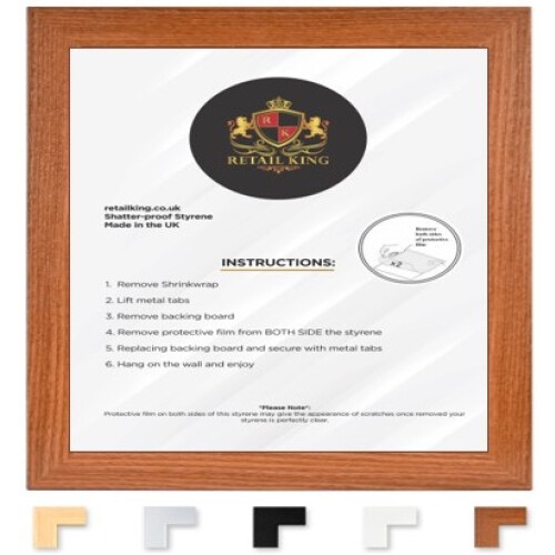 (Walnut, 8x8 in) Square Photo Frame - Picture Frames - Poster Frame