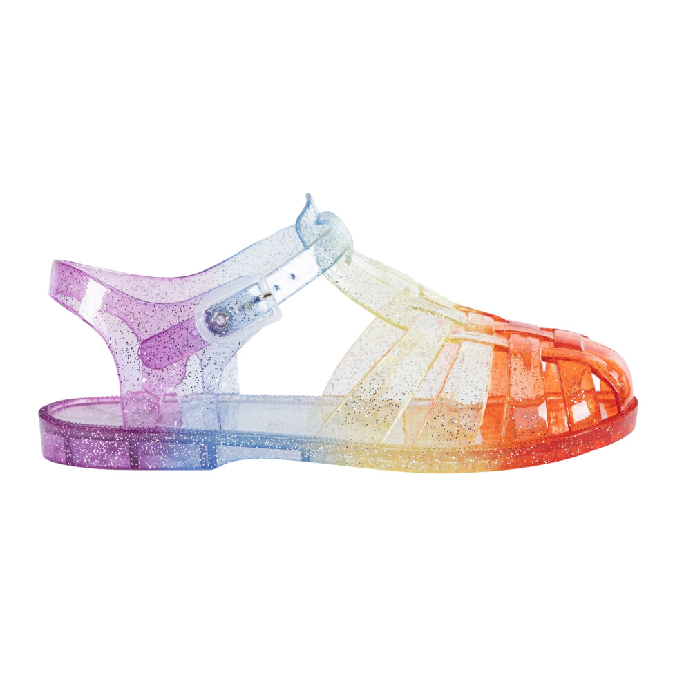 (1 UK, Rainbow) Trespass Childrens/Kids Jelly Sandals