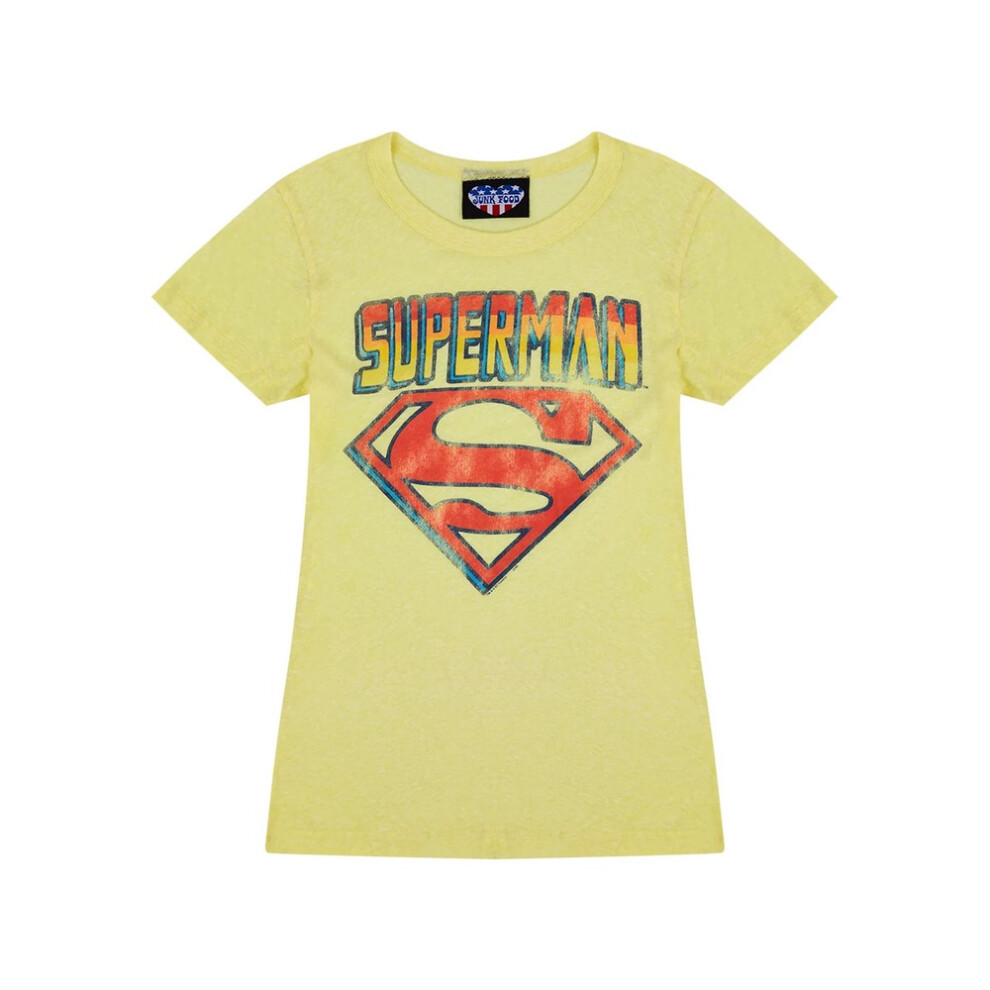 (XL, Yellow) Superman Womens/Ladies T-Shirt