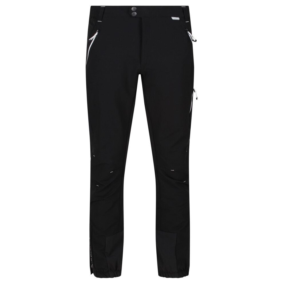 (36R, Black/Black) Regatta Mens Mountain Walking Trousers