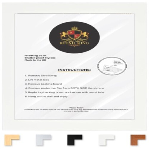 (White, 12x12 in) Square Photo Frame - Picture Frames - Poster Frame