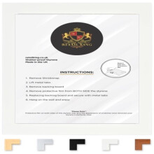 (White, 20 x 20 cm) Square Photo Frame - Picture Frames - Poster Frame