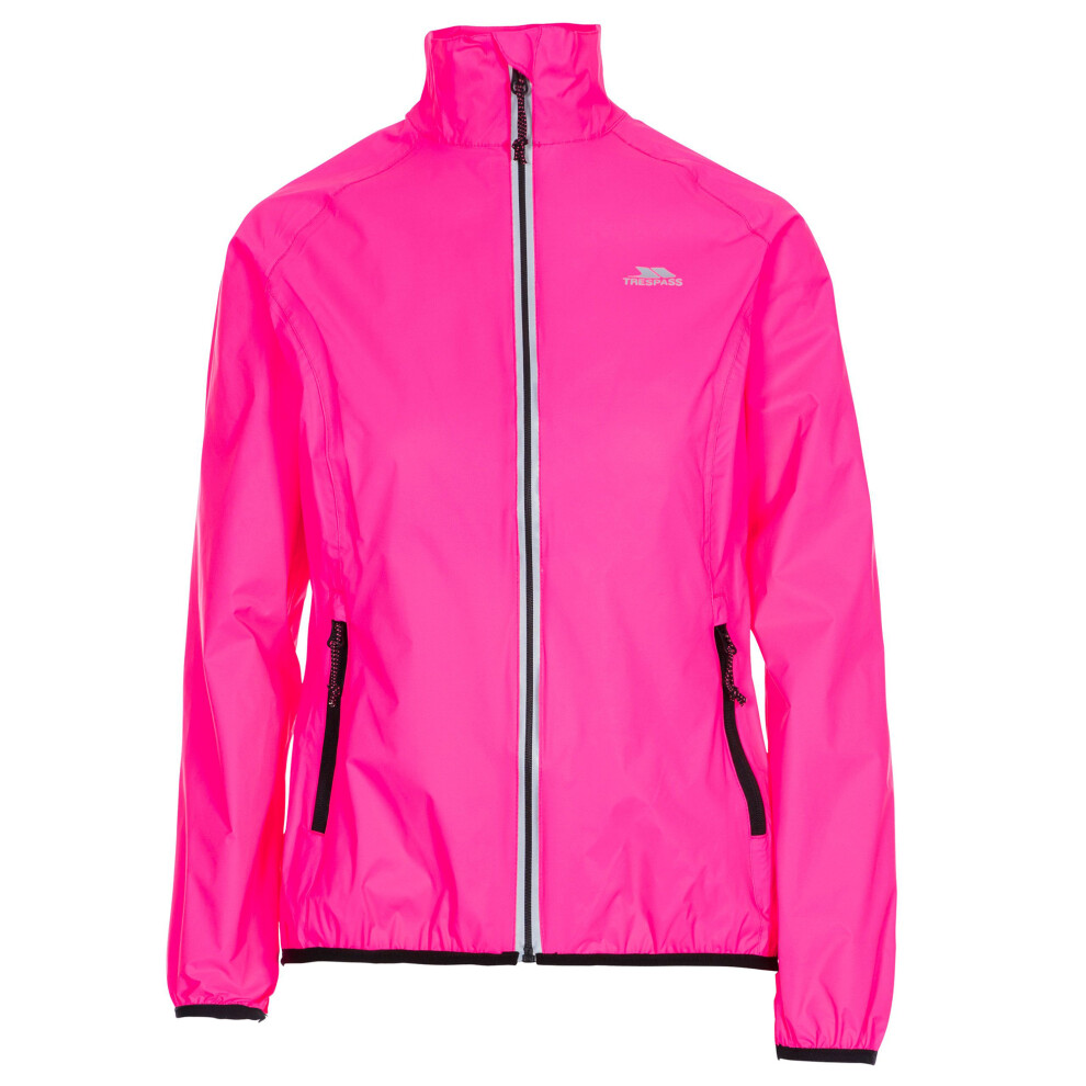 (XS, Hi Visibility Pink) Trespass Womens/Ladies Beaming Packaway Hi-Vis Jacket