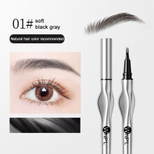 (Style B black 1.5ml) Ultra-fine 2 Point Eyebrow Pencil Liquid Eye brow Tattoo Long Lasting Waterproof Easy Grip Brow Pen Professional Eye Makeup