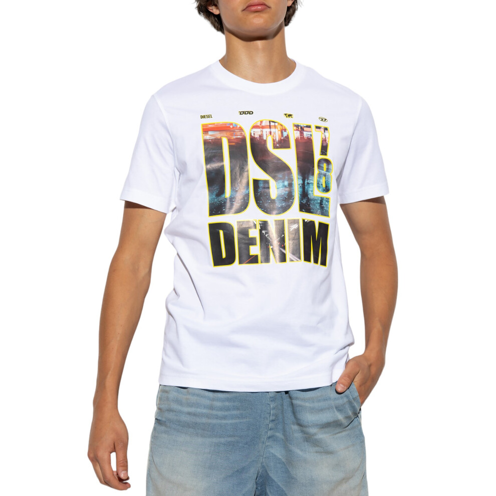 Diesel (, Xs) T-Diegor-L7 Mens T Shirts Casual Summer Tee White