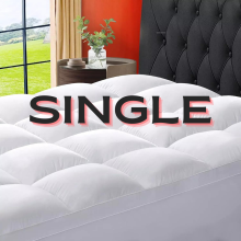 (Single) Mattress Topper 4 inch Deep Thick Quilted Fluffy