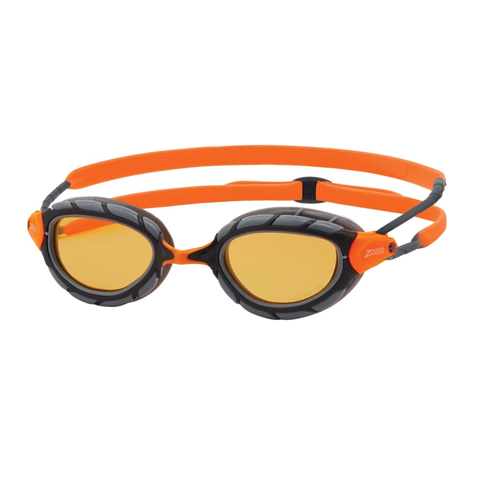 (One Size, Polar Grey/Orange) Zoggs Unisex Adult Predator 2024 Swimming Goggles