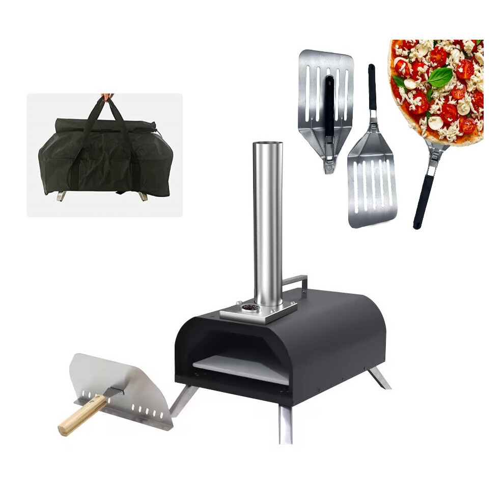 The Vintage Gourmet Stainless Steel Portable Pizza Oven & Peel & Stone & Carry Bag Cover