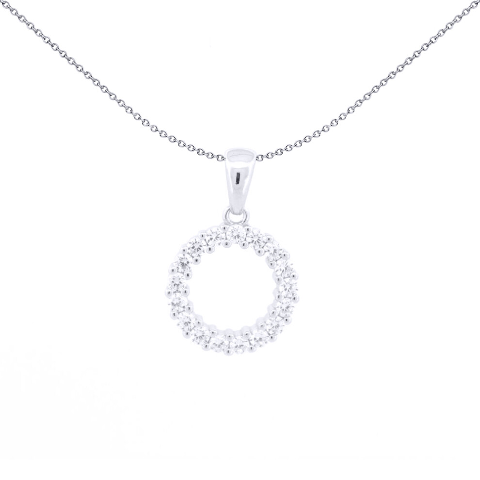 925 Silver  CZ Set Circle of Life Pendant - APD203