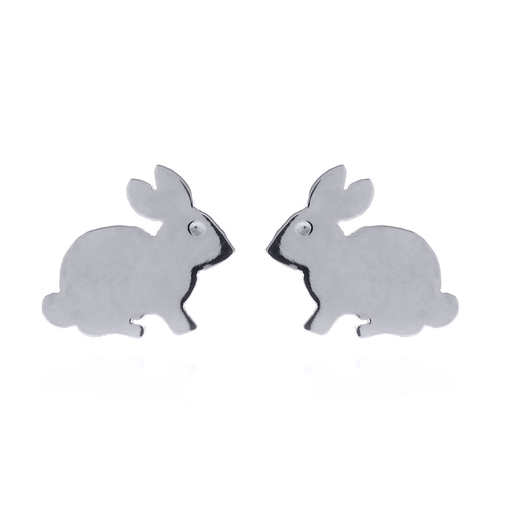 925 Silver  Rabbit Stud Earrings - AES148