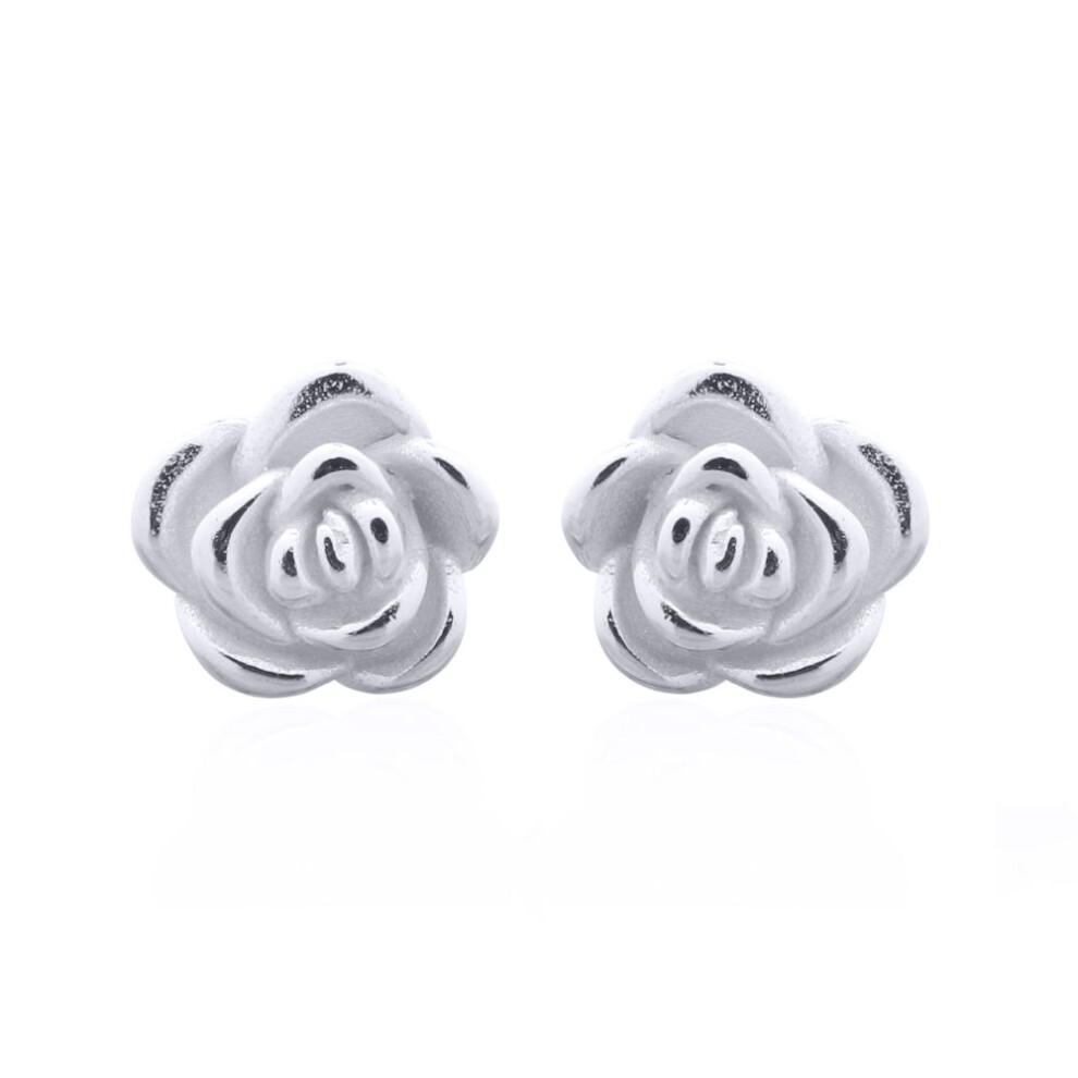 925 Silver  Rose Stud Earrings - AES150