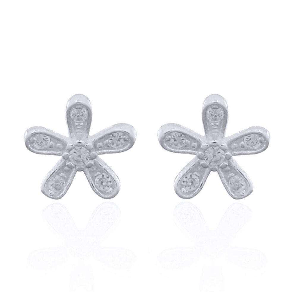 925 Silver  Stud Earrings - CZ Set - AES151