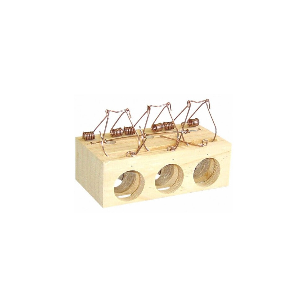 Cope Le Wooden Mousetrap 3 Holes Mice Trap 28 Mm