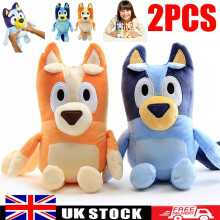 28 cm Bluey & Bingo Mamma och Pappa plysch supermjuk leksak kramleksak rumdekoration - 2-pack
