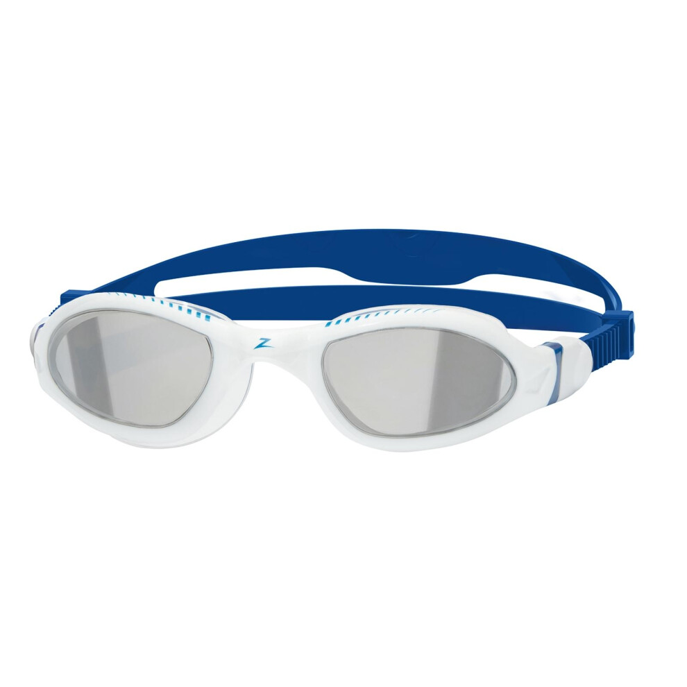 (One Size, Titanium/White/Blue) Zoggs Unisex Adult Tiger LSR+ 2024 Racing Swimming Goggles