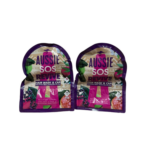 Aussie Aussie revive mask & cap, Pack of 2