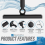 Telescopic Window Squeegee Cleaning Pole Extendable Cleaner Glass 3