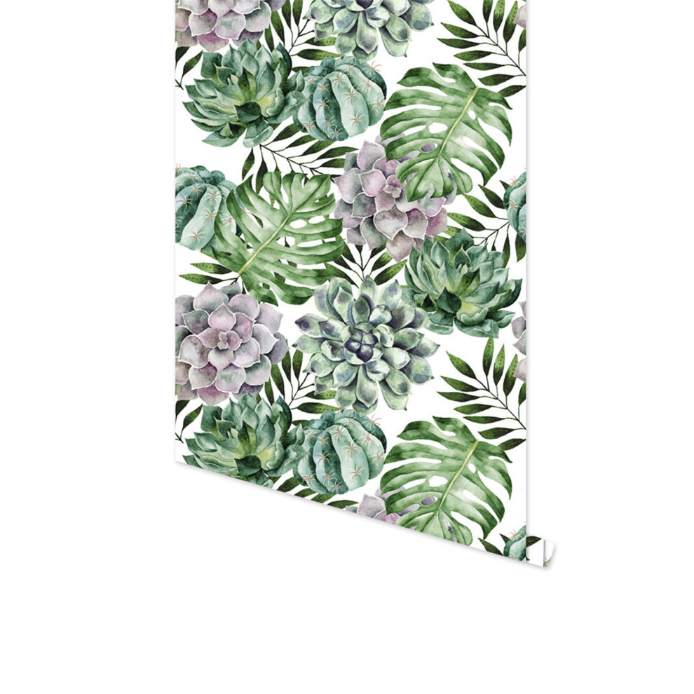 (Rw274) Peel And Stick Removable Wallpaper Botanical Print, Self-Adhesive Floral And Leaf Wall Murals, Use As Wall Paper, Contact Paper Or Shelf Paper 6915070011006