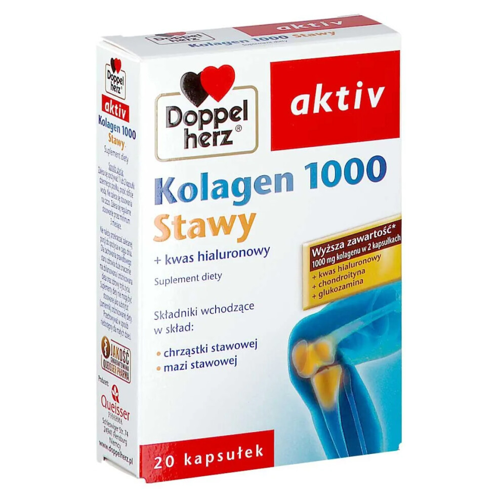 DOPPELHERZ ACTIV KOLAGEN 1000 STAWY 20 kapsuÅek