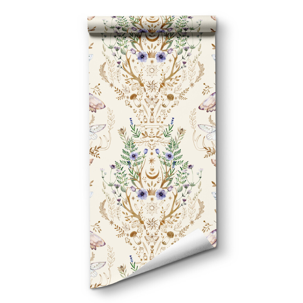 (Rw488) Peel And Stick Removable Wallpaper Botanical Print, Self-Adhesive Floral And Leaf Wall Murals, Use As Wall Paper, Contact Paper Or Shelf Paper 6915070011228