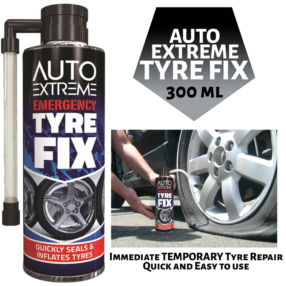 Auto Extreme Quick Fix Car Emergency Flat Tyre Puncture Repair Inflate 300Ml 5055319552233