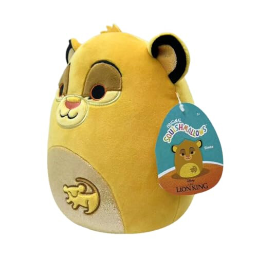 Squishmallows SQDI00548 8-Inch Simba Disney Plush, Multicolour 1