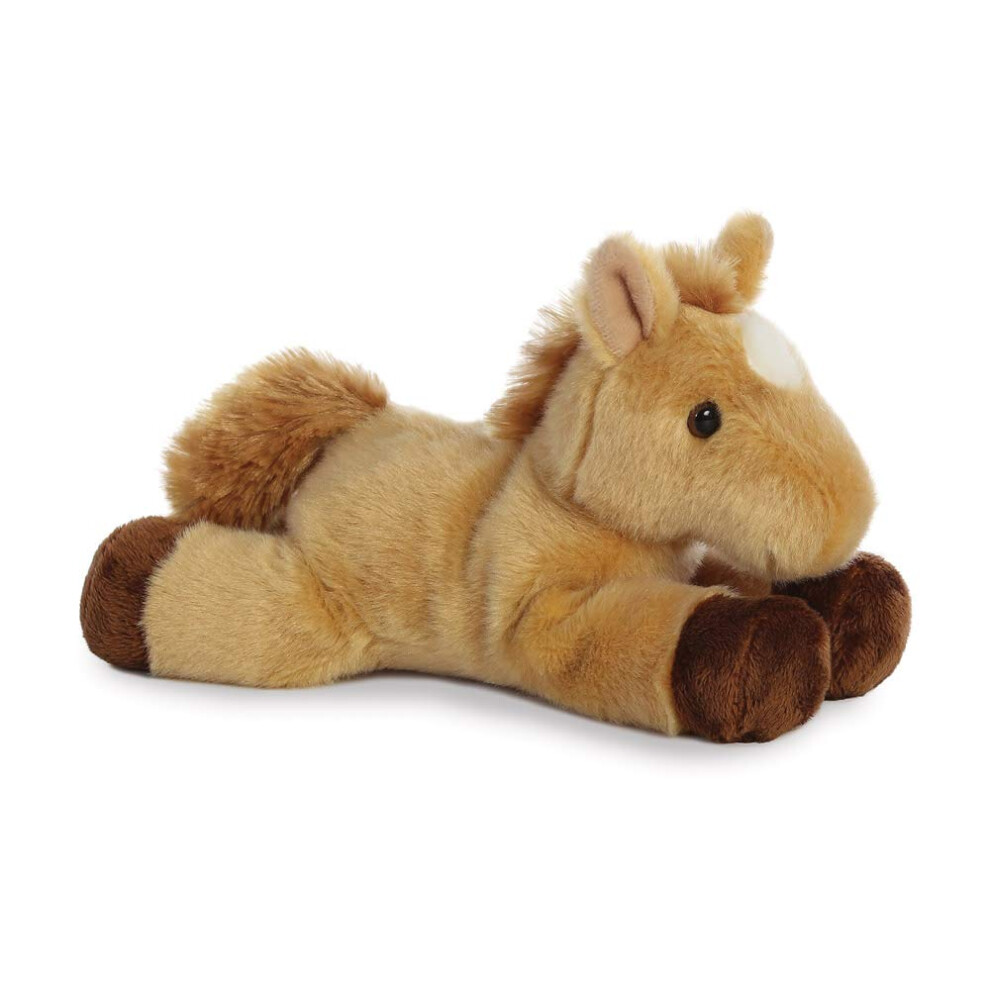 AURORA, 13298, Mini Flopsie Horse, 8In, Soft Toy, Brown