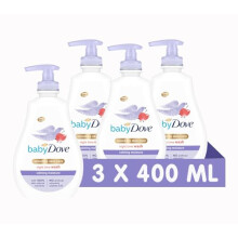 Calming Moisture suitable for sensitive skin Head to Toe Baby Wash for an ultra-gentle baby bath 400 ml 3 Pack
