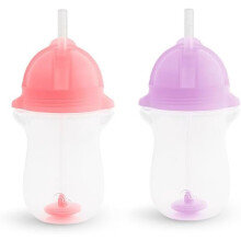Click Lock Tip & Sip Straw Cup Set, Baby Toddler Sippy Cups with Straw, BPA Free Leakproof Cup, Dishwasher Safe Baby Cup Weighted Straw Childrens Baby