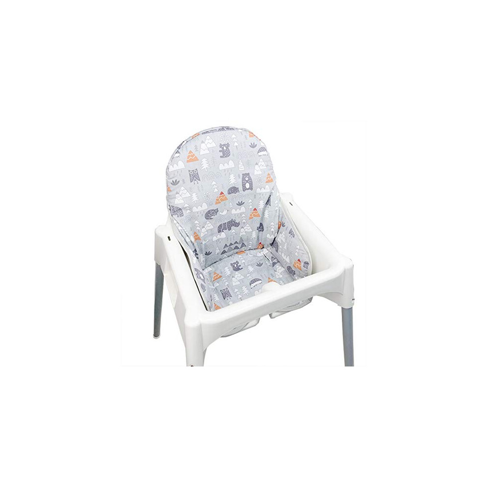 Cotton Seat Covers For Ikea Antilop Highchair,Cotton Surface And Cotton Padded,Forest Pattern Foldable Baby Highchair Cover For Ikea Child Chair Zarpma