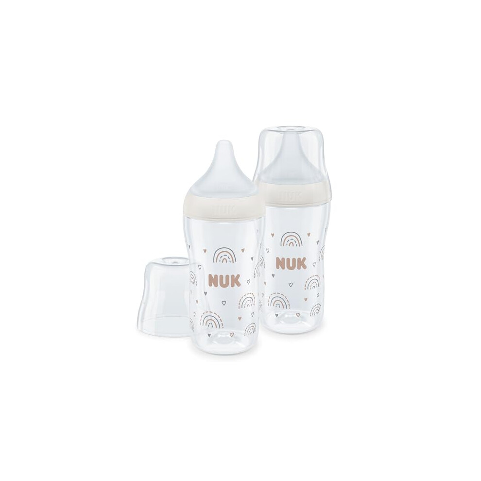 Perfect Match Baby Bottles Set | 3+ Months | Adapts to Baby's Palate | Temperature Control | Anti Colic Vent | 260 ml | BPA-Free | Medium Silicone