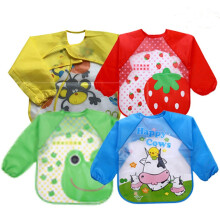 4 PCS Baby Waterproof Long Sleeved Bib Apron Kids Smock,2-5Years