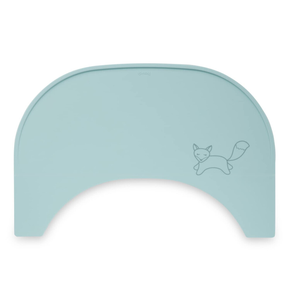 Alpha+ Highchair Tray Silicone Mat, Mint Fox - Protective Feeding Mat for Alpha Click and Wooden Tray, Dishwasher Safe