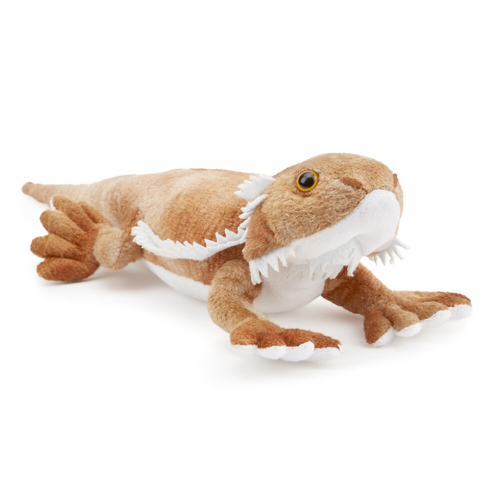 100% Recycled Plush Bearded Dragon Toy (34cm Length) Stuffed Soft Cuddly Eco Friendly animals Collection For New Born Child First kid