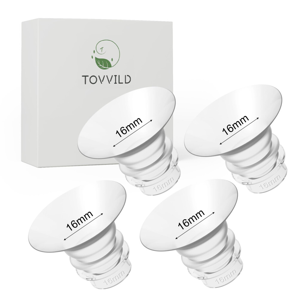 Pump Parts Inserts 16mm 4 Pcs Silicone Inserts for Momcozy S9/S9Pro/S12/S12Pro 24mm Flange, Medela/Willow Wearable Breast Pump Shields, Reduce Nipple