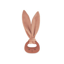- Lapinoo - Baby's Teething Ring - Terracotta Colour - Rabbit Ring - PVC and BPA-Free - Double Texture - Baby Accessory - 0 Months +, K218009