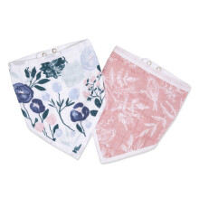 essentials Bandana Baby Bib, 100% Cotton Muslin, 3 Layer Burp Cloth, Super Soft & Absorbent for Infants, Newborns and Toddlers, Adjustable with Snaps,