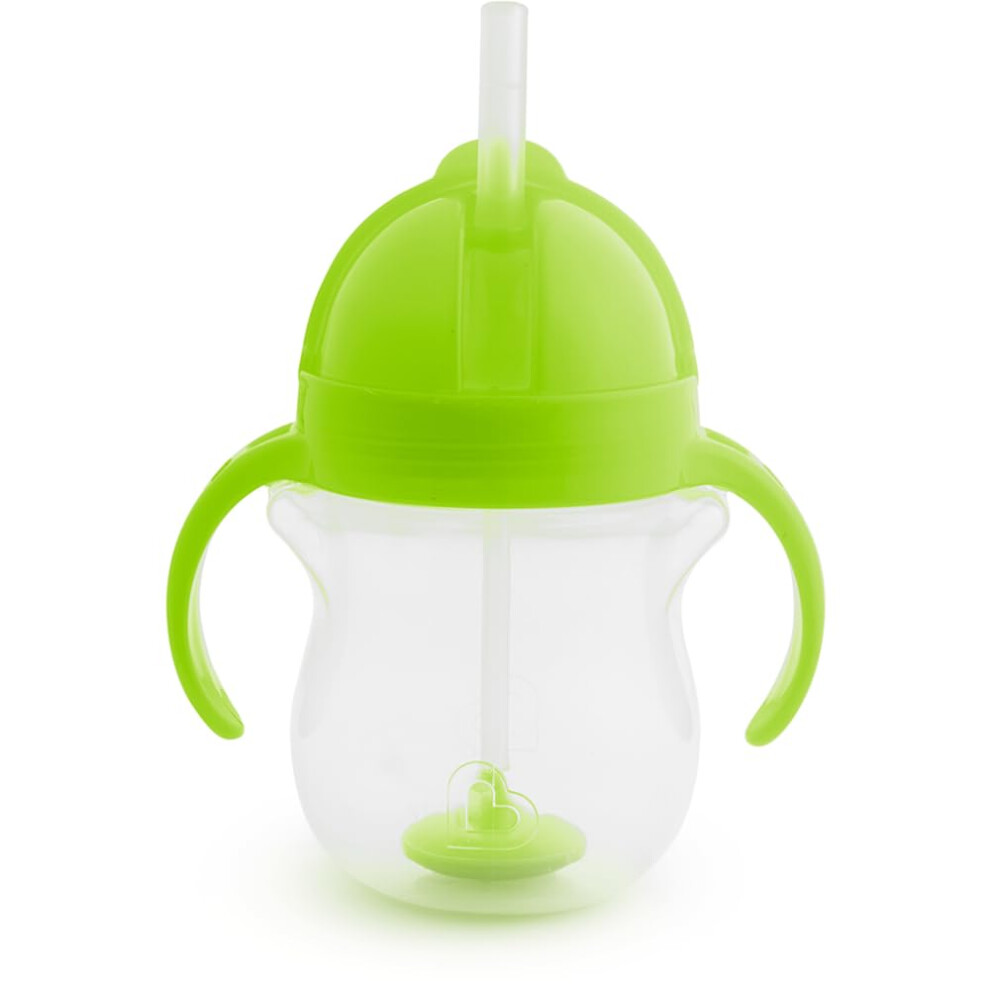 Click Lock Weighted Flexi-Straw Cup, Green 7 oz 207ml ***Waterproof Label's Included to Personalise Your Little One's Cup***